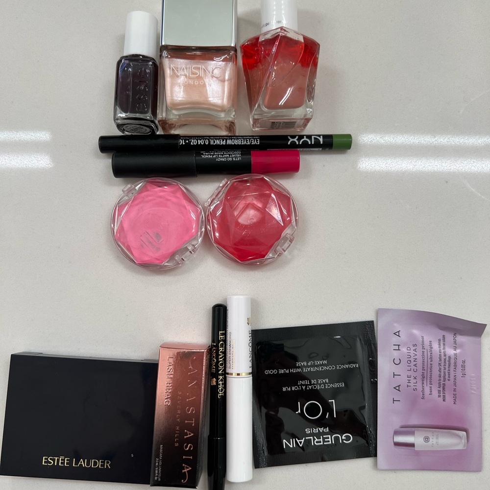Lancôme/EsteeLauder/ButterLondon/Tatcha/Guerlain mascara/eyeliner/bronze/blush